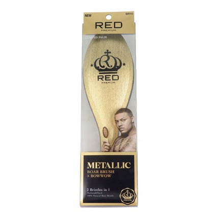 Red Kiss Premium Mixed Boar Brush Metallic Gold