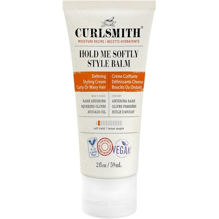Curlsmith Hold Me Softly Style Balm Vegan Soft Hold Styling Cream for Wavy Hair