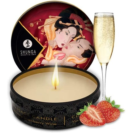 Shunga Romance Wine Mini Massage Candle 30ml