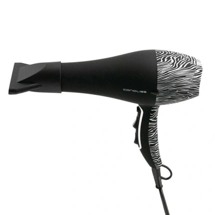 Corioliss Flow Ultra Silver Zebra Soft Touch Hair Dryer