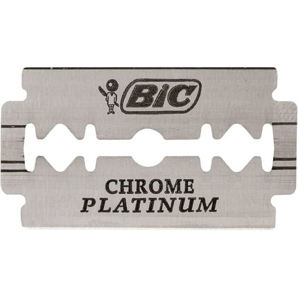 BIC Chrome Platinum Double Edge Safety Razor Disposable Single Blades 100 Pack