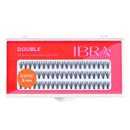 Ibra Double Artificial Eyelash Extensions 0.07 C-9mm
