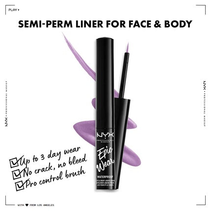 NYX Professional Makeup Epic Wear Liquid Liner Long-Lasting Waterproof Eyeliner Lilac Matte