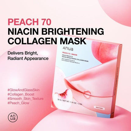 Anua Peach 70 Niacin Brightening Collagen Mask Overnight Face Mask