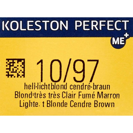 Wella Koleston Perfect Me+ KP Rich Naturals 10/97 Light Ash Blonde Brown Hair Color