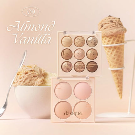 Dasique Blending Mood Cheek #09 Almond Vanilla - 4 Blendable Shades