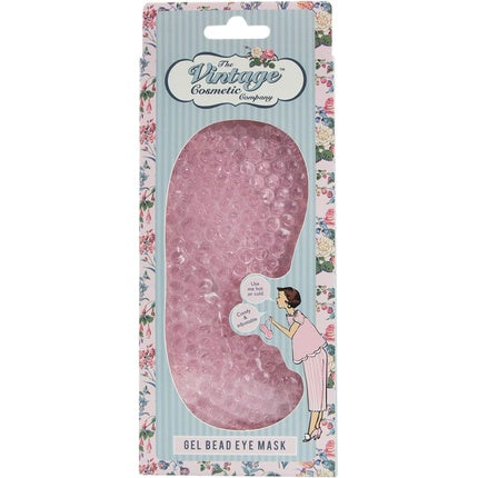 The Vintage Cosmetic Company Gel Bead Eye Mask with Adjustable Headband - Pink Design