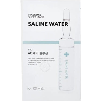 Missha Soothing Mask For Sensitive Skin Mascure Saline Water Sheet Mask 1 Pc