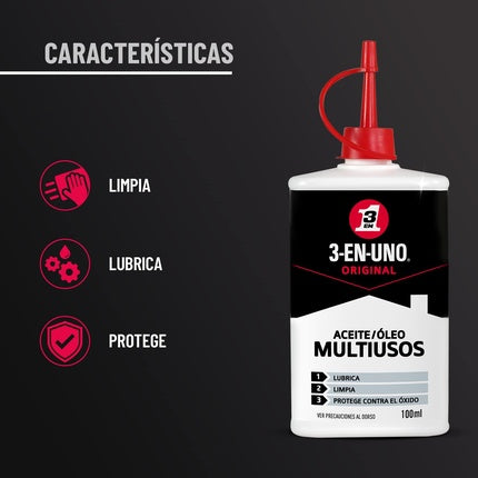 3 En Uno 34059 3 In 1 Oil For Cleaning And Protection, 100 Ml