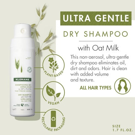 Klorane Ultra-Gentle Dry Shampoo with Oat Milk Powder 50ml