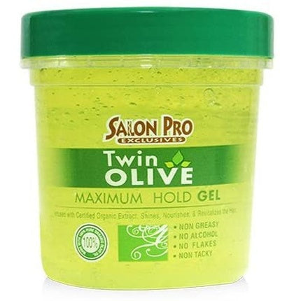 Salon Pro Twin Olive Maximum Hold Styling Gel 8oz