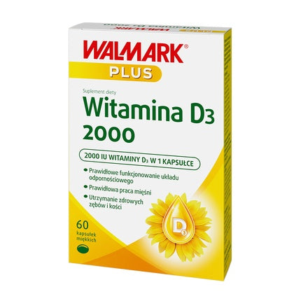 Walmark Plus Vitamin D3 2000 Dietary Supplement - 60 Tablets