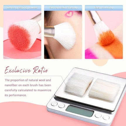 Jessup Professional Makeup Brush Set Soft Natural Bristle Foundation Eyeshadow Blending Blusher Buffer Concealer Brush Blushing Bride T291