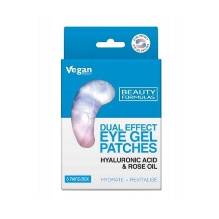 Beauty Formulas Gel Eye Patches With Hyaluronic Acid And Rose Oil - 6 Pairs