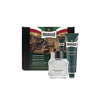 Proraso Classic Shaving Duo Kit Refreshing Shaving Cream Tube and After Shave Balm 1 ct