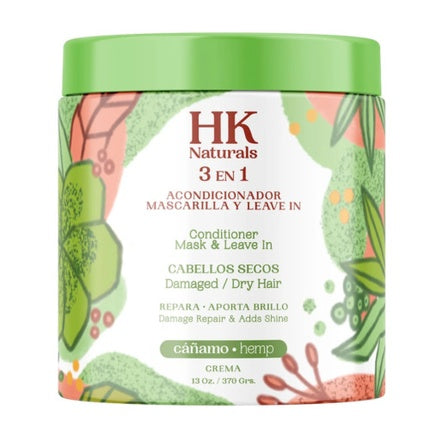Naturals HK 3 In 1 Hemp Treatment Repairs Dry Hair 13 Oz