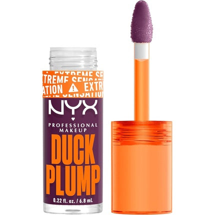 NYX Professional Makeup Lip Plumping Gloss Intense Colour High Pigmentation Extreme Shine Finish Infused with Spicy Ginger Vegan Formula Duck Plump Pure Plum-p 17 Pure Plump