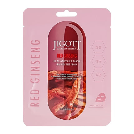 Jigott Red Ginseng Real Ampoule Mask - 27 Ml