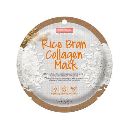 Purederm Rice Bran Collagen Mask - 18g