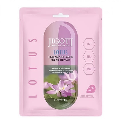 Jigott Lotus Real Ampoule Mask - 27 Ml