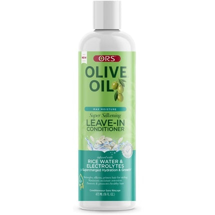 ORS Olive Oil Leave-In Conditioner 473ml Infused With Rice Water for Maximum Moisture and Super Silkening Hair