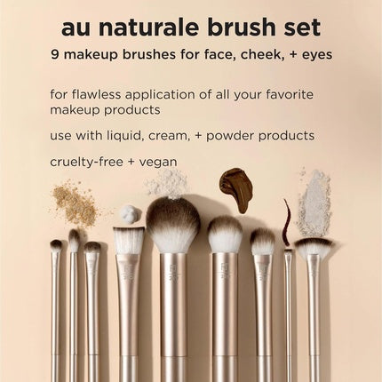 Real Techniques Au Naturale Makeup Brush Kit for Foundation and Powders