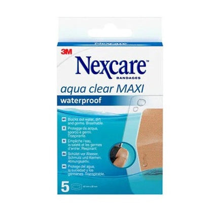 3m Nexcare Aqua Clear Maxi Waterproof Plasters 5 Units
