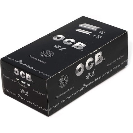 1 Box - Ocb Single Premium No1 Rolling Paper Regular Size 70mm - 2500