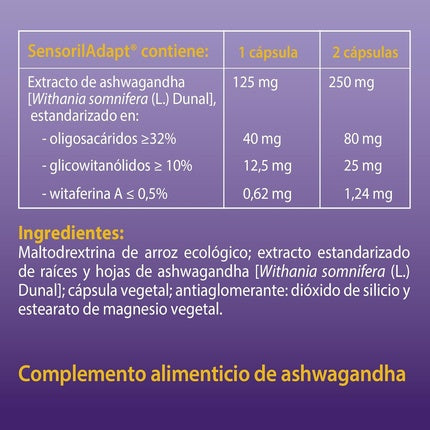 100% Natural Sensoril Adapt Equibro Mental and Emotional Support 60 Capsules