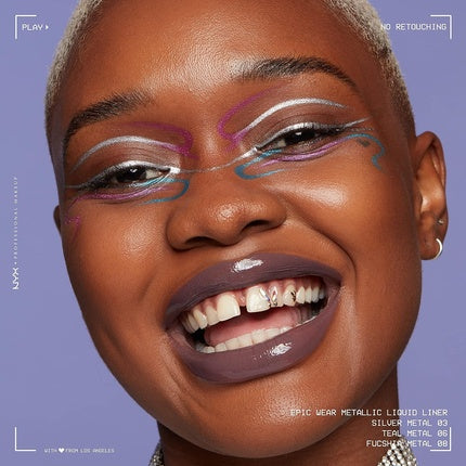 Nyx Professional Makeup Epic Wear Metallic Liquid Liner Silver Metal