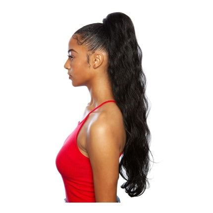 Human Hair Blend Ponytail Brown Sugar Wrap & Tie Body Wave 32" - Pack of 4
