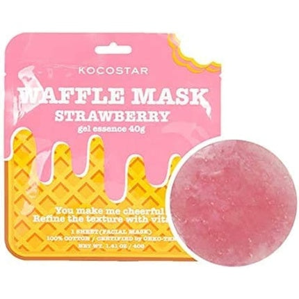 Kocostar Waffle Gel Essence Sheet Mask 40g Strawberry