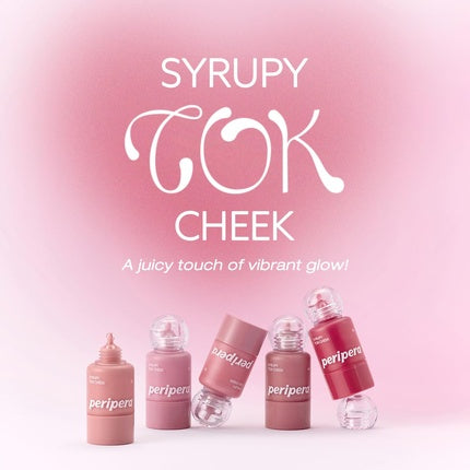 Peripera Syrupy Tok Cheek 5 Colors Liquid Blush Dewy Finish and Hydrates