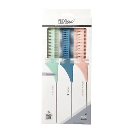 Eurostil Colores Set Combs Highlights 3 Units