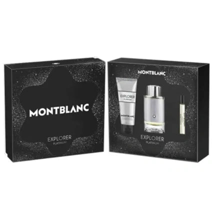 Montblanc Explorer Platinum Eau De Parfum Spray 100ml Set 3 Pieces By Montblanc