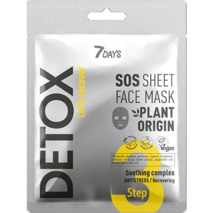 7days 7days Detox Lets Recover Sos Sheet Face Mask Step 3 25g
