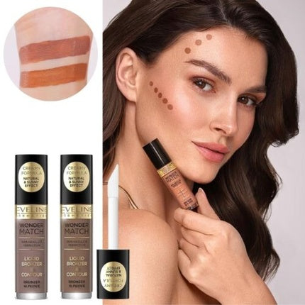 Eveline Wonder Match Liquid Bronzer & Contour Creamy Vegan Formula