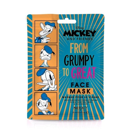 MAD Beauty Disney Face Mask Donald Duck from Mickey Mouse Friends Moisturizing and Rejuvenating Sheet Mask