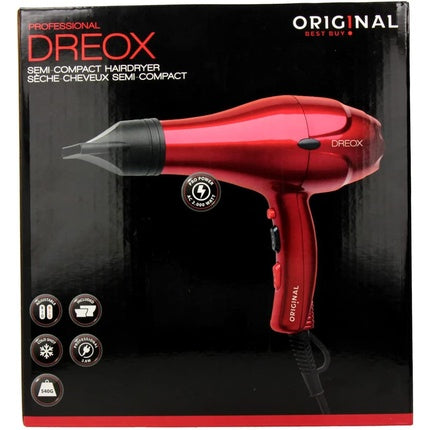 Sinelco France Original Dreox Hair Dryer 2000W Red