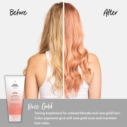 Four Reasons Color Mask Rose Gold Toning Treatment Color Depositing Conditioner 6.76 fl oz