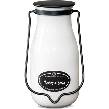 Milkhouse Candles 14 Ounce Milk Bottle Candle - Thanks A Latte