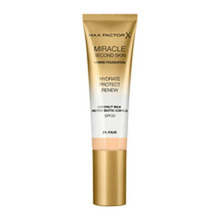 Max Factor Miracle Second Skin Spf 20 Hybrid Foundation Nourishing Makeup For The Natural Appearance Of The Skin 30 Ml 06 Golden Medium