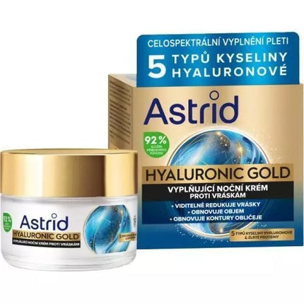 Astrid Anti-Wrinkle Filling Night Cream With Gold Proteins Hyaluronic Gold - 50 Ml
