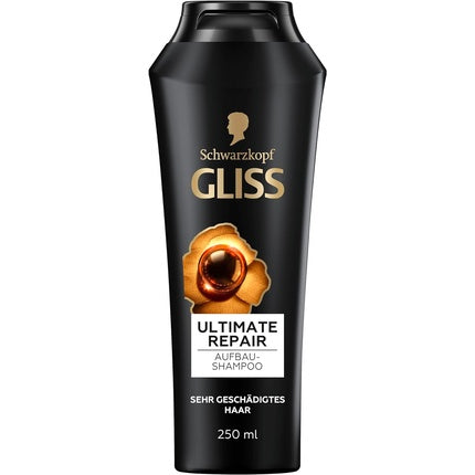 Gliss Ultimate Repair Shampoo 250ml with Liquid Keratin & Pearl Extract for Severely Damaged and Dry Hair