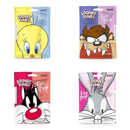 MAD Beauty Disney Looney Tunes Tasmanian Devil Taz Moisturizing and Relaxing Sheet Mask for Nourished Skin and a Beautiful Complexion