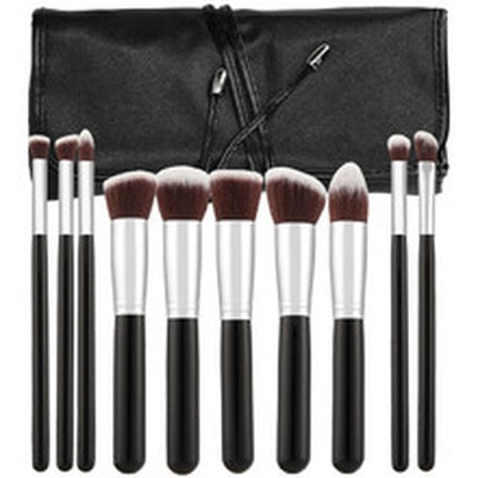 Mimo Makeup Brush Set Kabuki Black 10 Pcs