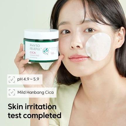 Thankyou Farmer Phyto Relief Cica Toner Pad 100 Pads 210ml - Vegan