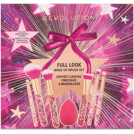 Revolution Full Look Makeup Brush Gift Set 7 Piece Eye Face & Cheek Collection