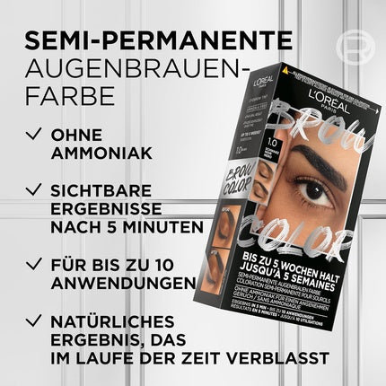 L'Oréal Paris Brow Color for a Radiant and Perfectly Groomed Look Ammonia-Free Brow Color 6.0 Light Brown