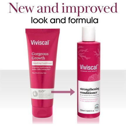 Viviscal Strengthening Conditioner for Naturally Thicker and Fuller Looking Hair with Biotin, Keratin and Marine Collagen 250ml